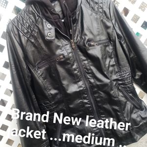 Black leather jacket